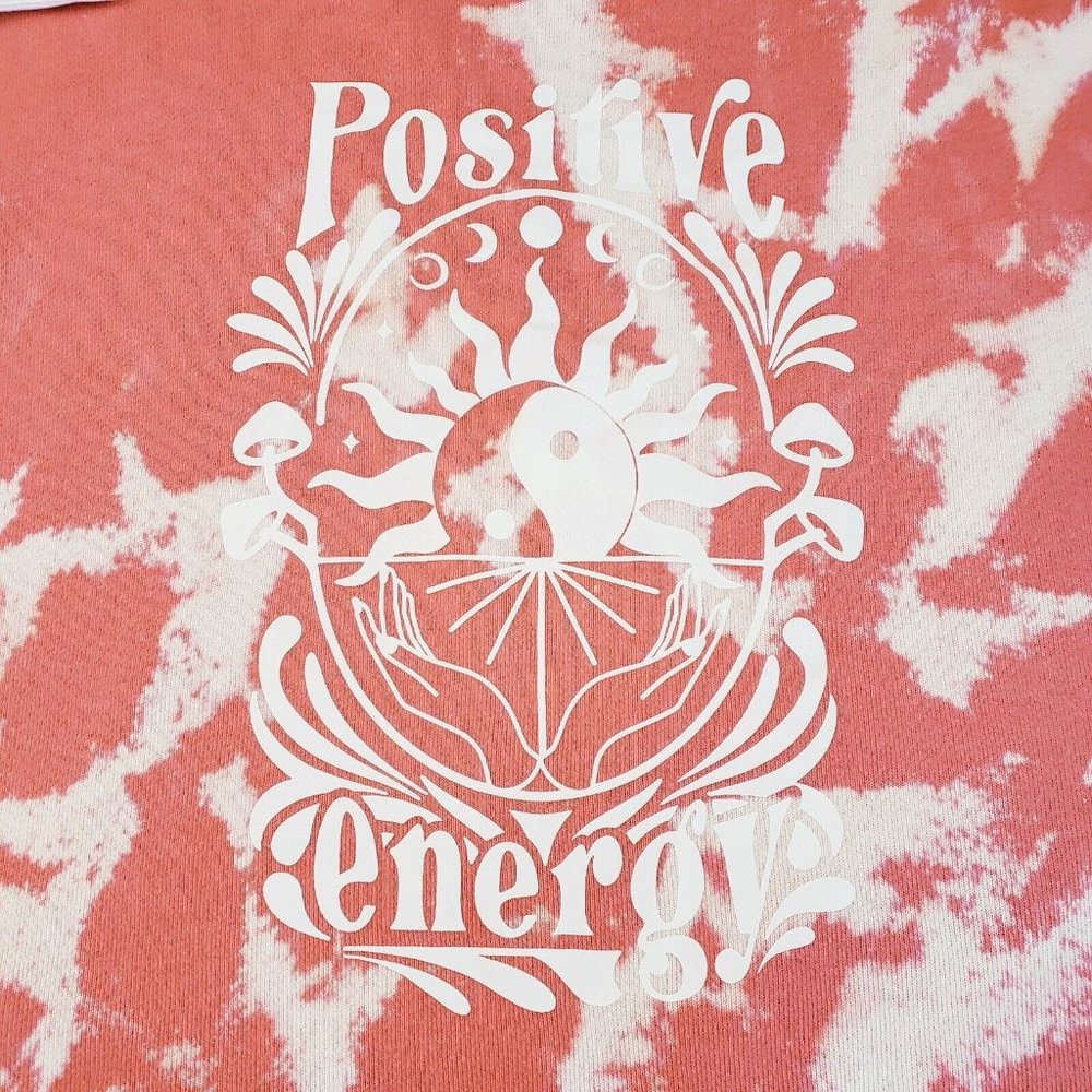 Time & Tru Womens XL Sweatshirt Pink Handcraft Tie-Dyed Graphics Side Slits - Picture 6 of 15